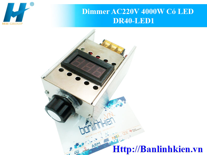 Dimmer AC220V 4000W Có LED DR40-LED1