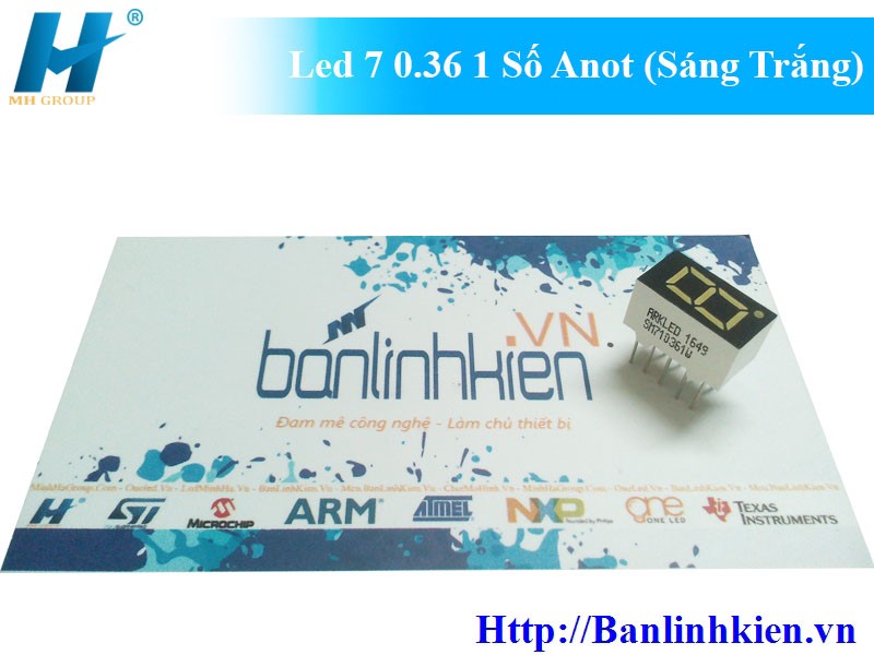 Led 7 0.36 1 Số Anot (Sáng Trắng)