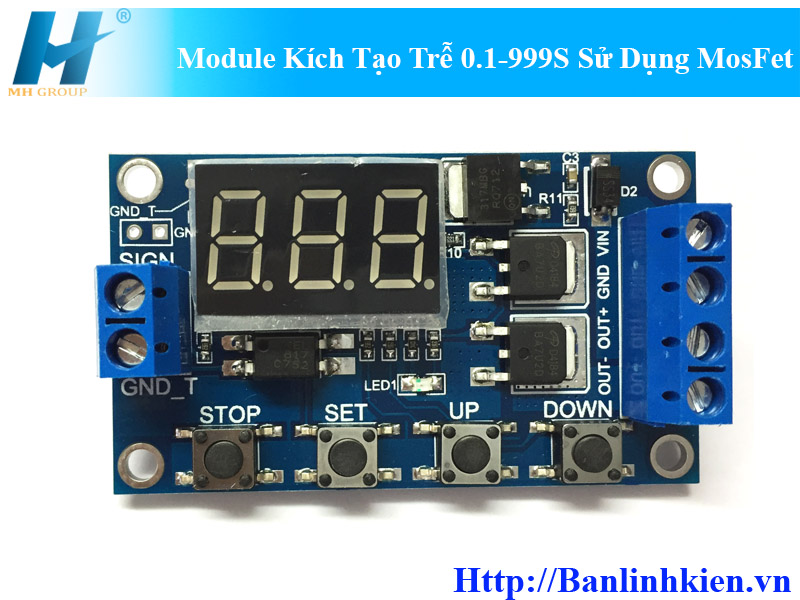 Module Kích Tạo Trễ 0.1-999S Sử Dụng MosFet