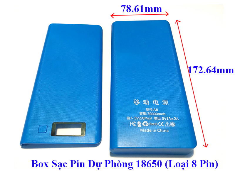 Box Sạc Pin Dự Phòng 18650 (Loại 8 Pin)