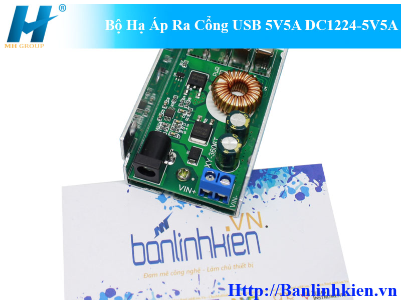 Bộ Hạ Áp Ra Cổng USB 5V5A DC1224-5V5A