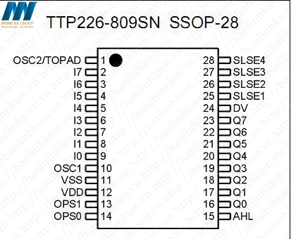 TTP226-809 SSOP28 IC TOUCH PAD