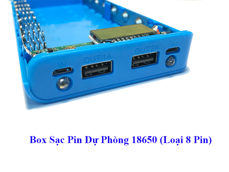 Box Sạc Pin Dự Phòng 18650 (Loại 8 Pin)