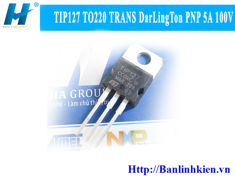 20pcs TIP127 PNP Darlington Power Transistors | 5A, 100V, TO-220 Package For Amplifier/Switching