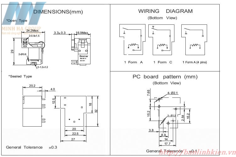 Relay 24V30A 5C SLA-24VDC-SL-A