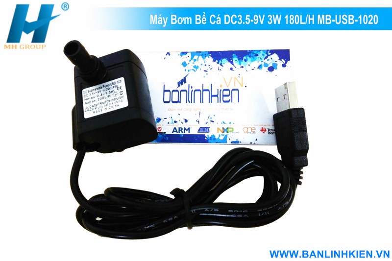 Máy Bơm Bể Cá DC3.5-9V 3W 180L/H MB-USB-1020