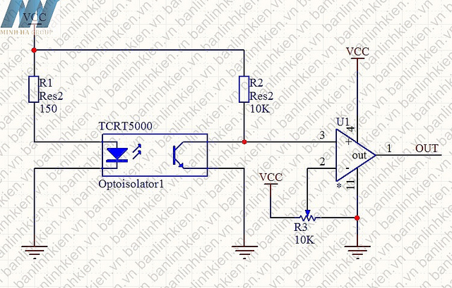 Cảm biến hồng ngoại TCRT5000