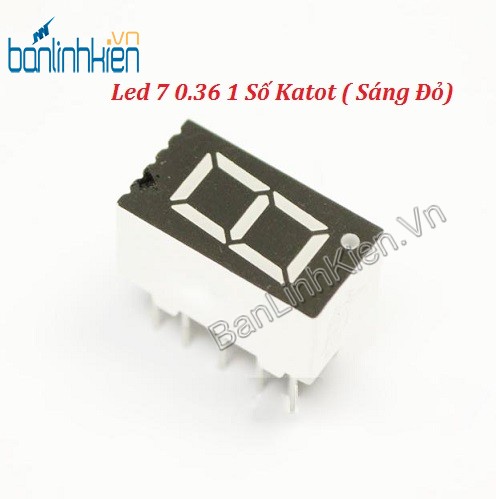 Led 7 0.36 1 Số Katot (Sáng Đỏ)