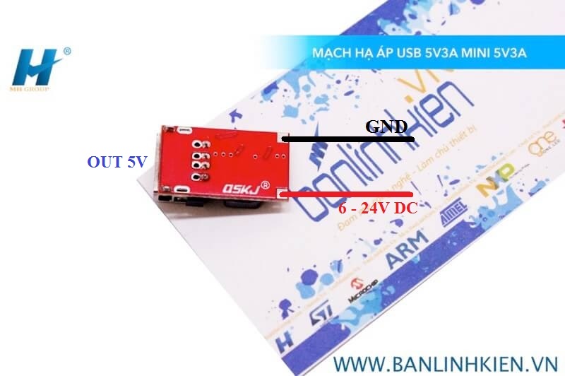 Mạch Hạ Áp USB 5V3A MINI-5V3A