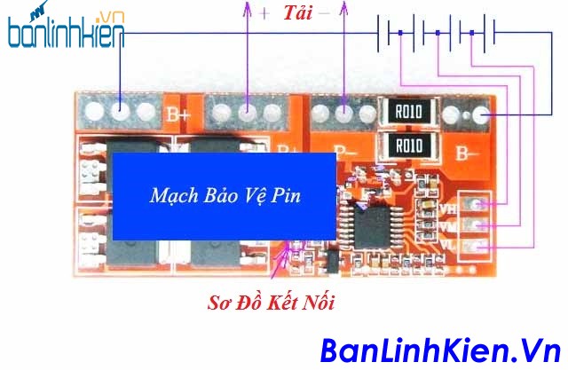 Mạch Bảo Vệ Pin Lithium 14.8V 4Cell 30A