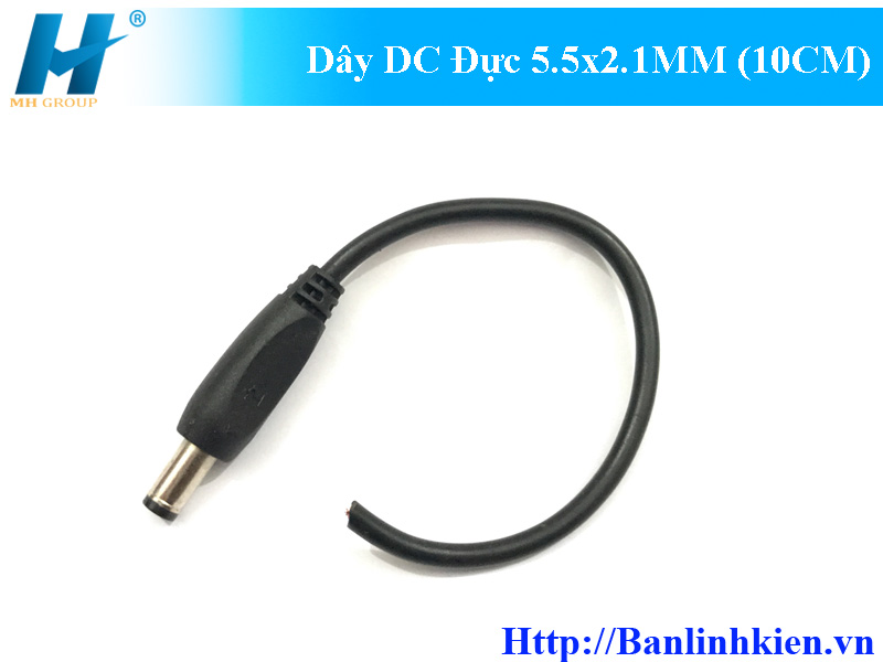 Dây DC Đực 5.5x2.1MM (10Cm)