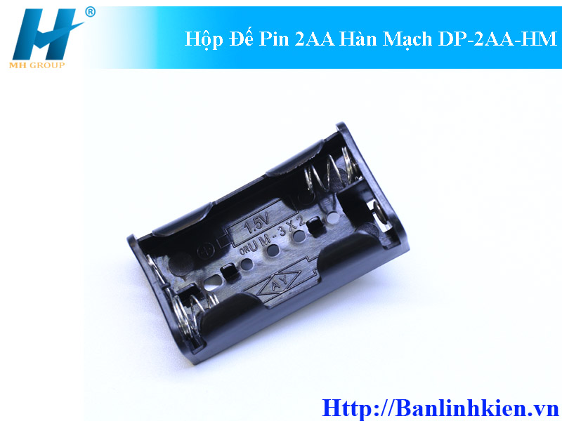 Hộp Đế Pin 2AA Hàn Mạch DP-2AA-HM