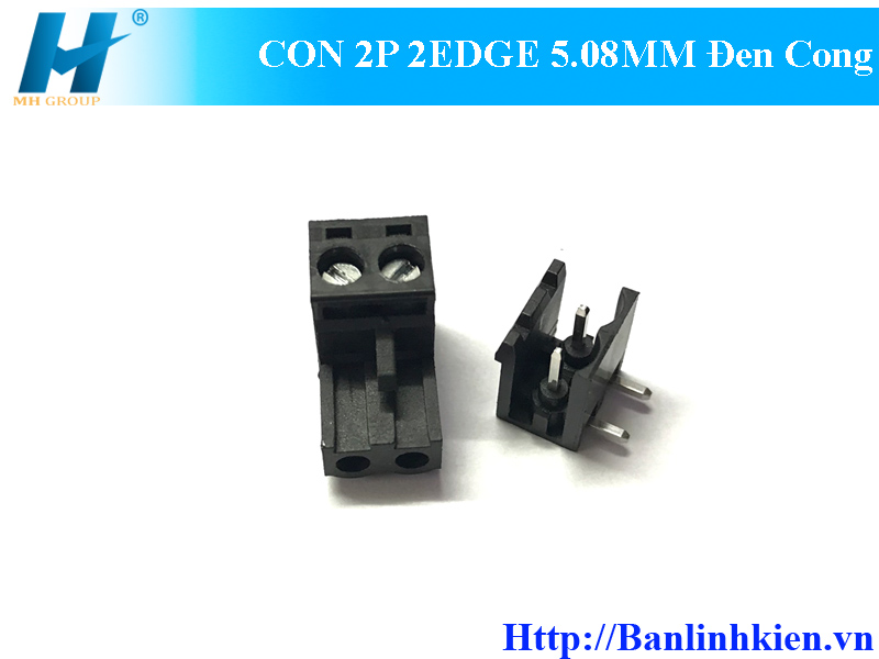 CON 2P 2EDGE 5.08MM Đen Cong