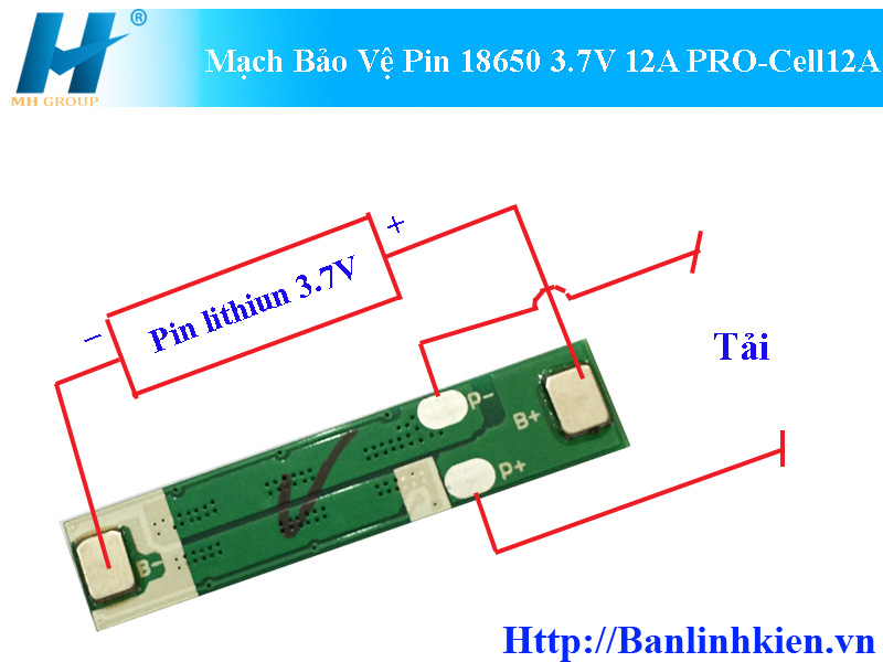 Mạch Bảo Vệ Pin 18650 3.7V 12A PRO-Cell12A