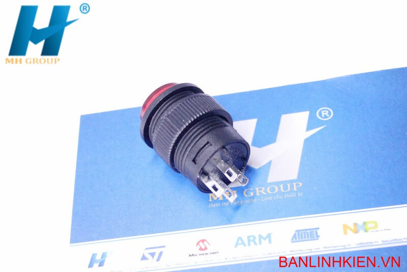 Công Tắc Giữ R16-503ADR 16MM Đỏ