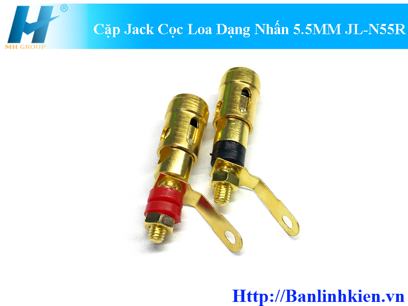 Cặp Jack Cọc Loa Dạng Nhấn 5.5MM JL-N55R