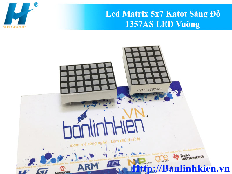 Led Matrix 5x7 Katot Sáng Đỏ 1357AS LED Vuông