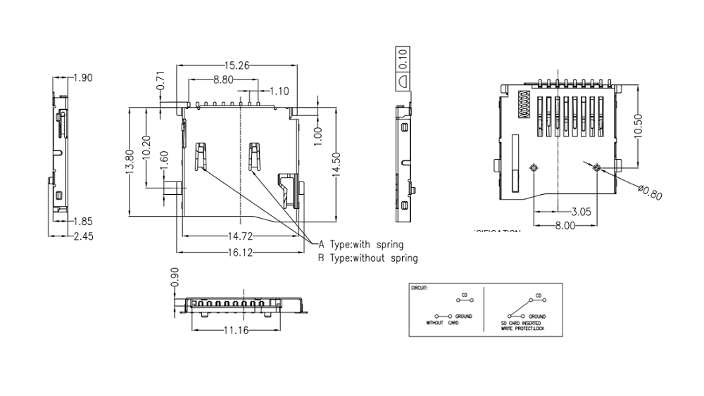 Socket MicroSD TF V3 (Socket Thẻ Nhớ)