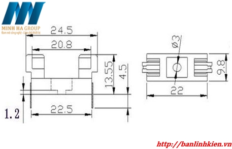 Đế Cầu Chì FS01-520 5x20MM