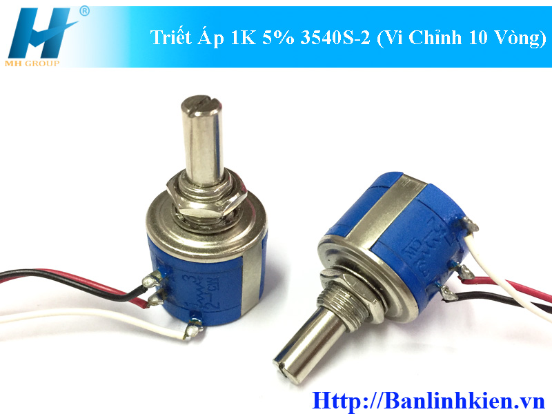 Triết Áp 1K 5% 3540S-2 (Vi Chỉnh 10 Vòng)