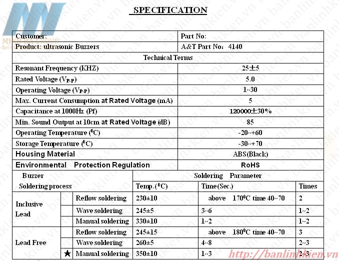 Loa Siêu Âm FT4140 41MM