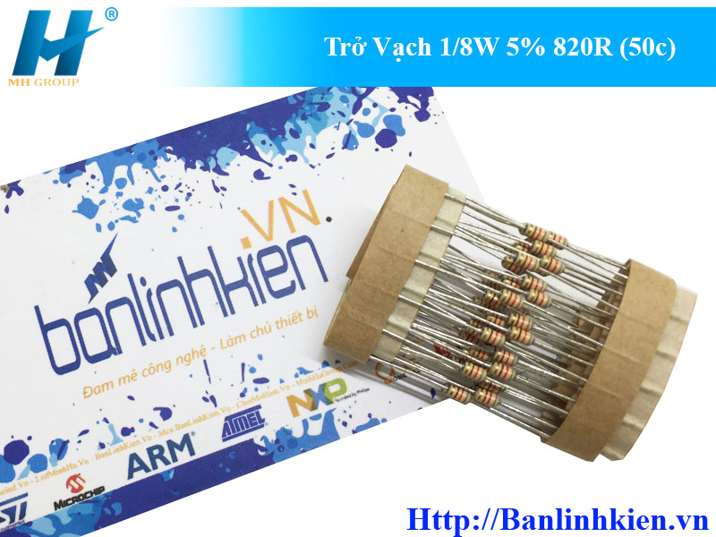 Trở Vạch 1/8W 5% 820R (50c)