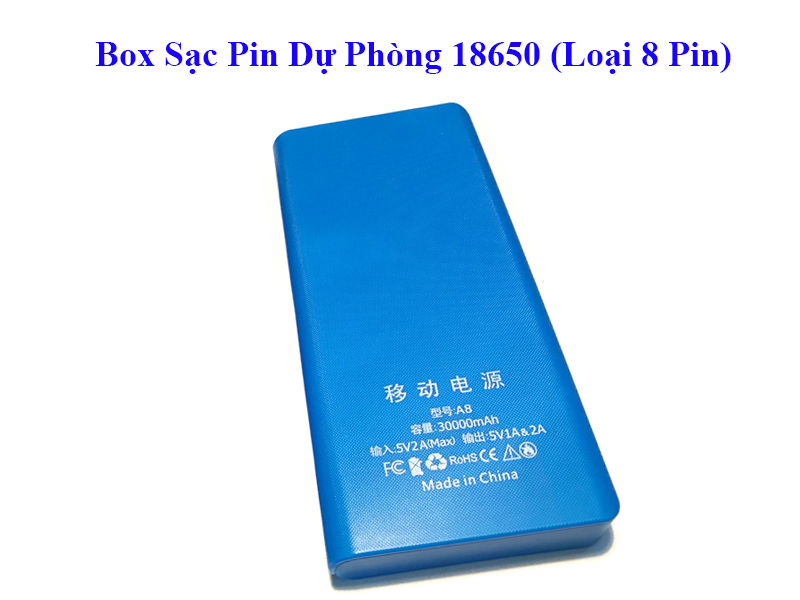 Box Sạc Pin Dự Phòng 18650 (Loại 8 Pin)