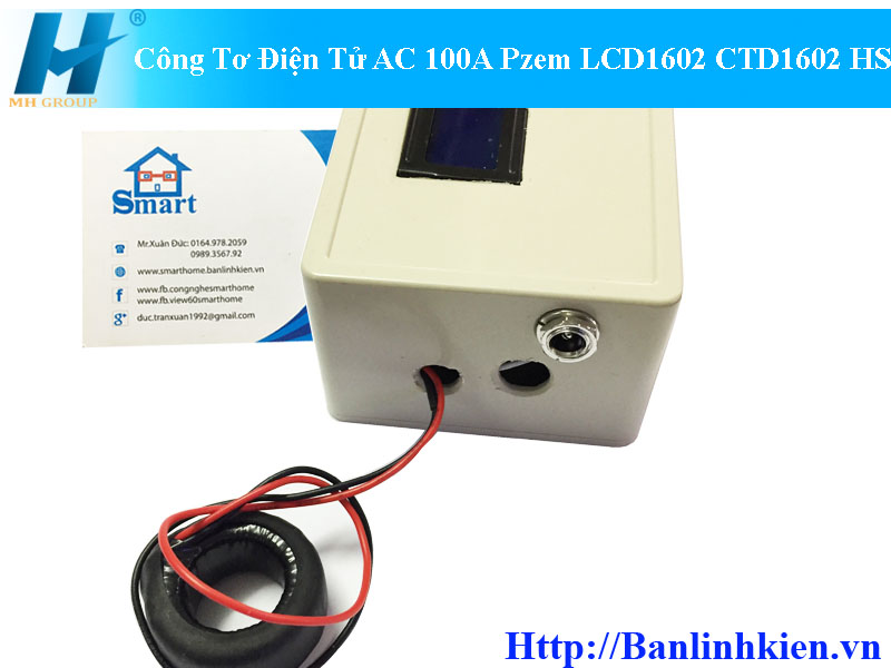 Công Tơ Điện Tử AC 100A Pzem LCD1602 CTD1602 HS