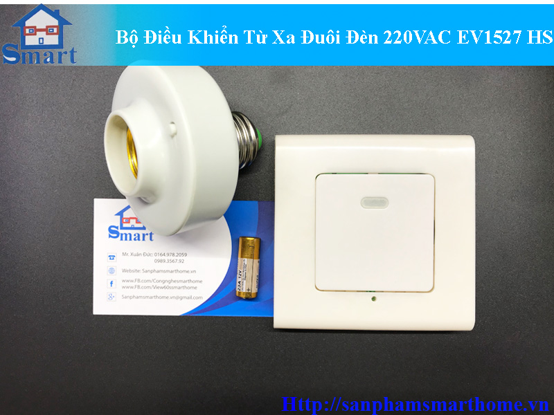 Bộ Điều Khiển Từ Xa Đuôi Đèn 220VAC EV1527 HS