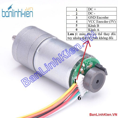 Động Cơ Encoder 26 Xung + Giảm Tốc 126RPM