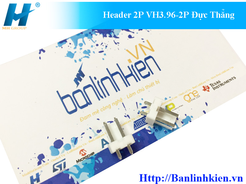 Header 2P VH3.96-2P Đực Thẳng