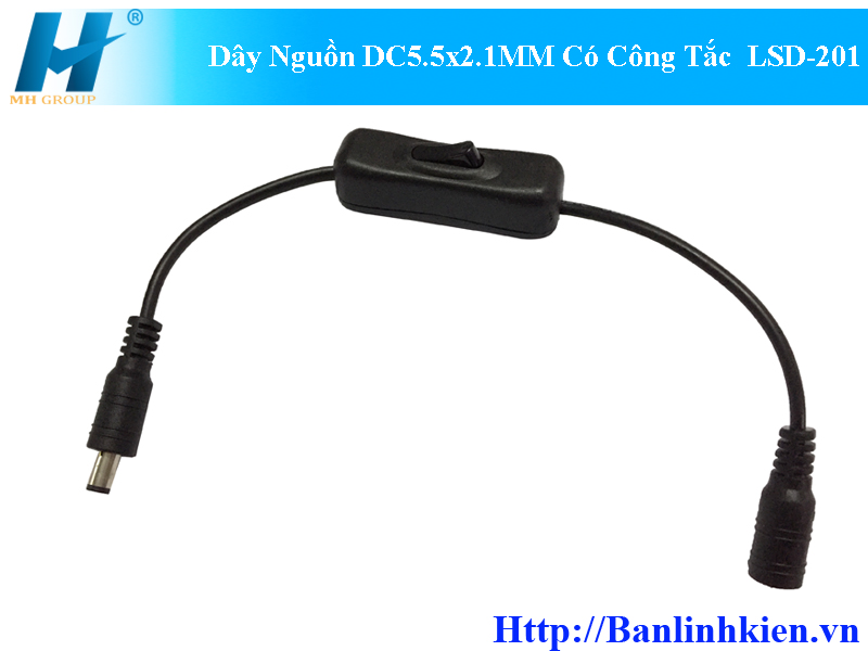 Dây Nguồn DC5.5x2.1MM Có Công Tắc LSD-201