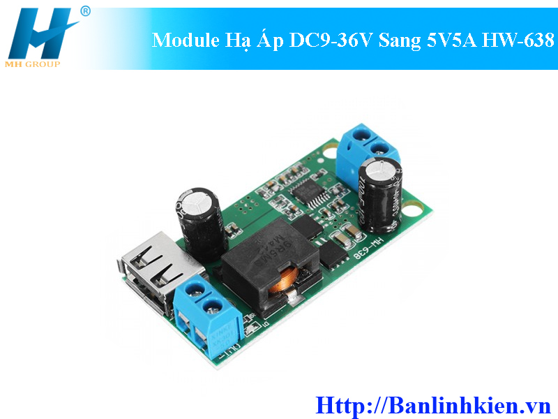 Module Hạ Áp DC9-36V Sang 5V5A HW-638