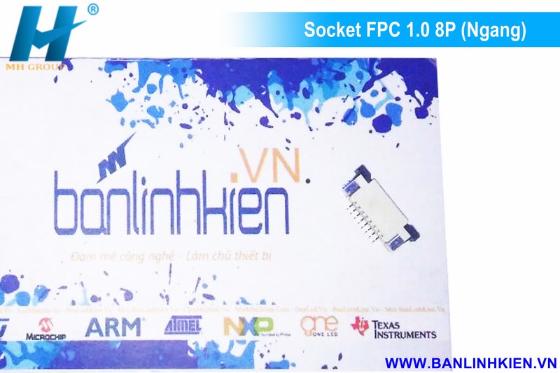 Socket FPC 1.0 8P (Ngang)