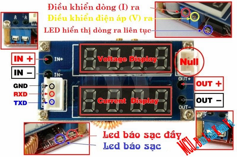 Module Sạc Pin 5A Tích Hợp UART