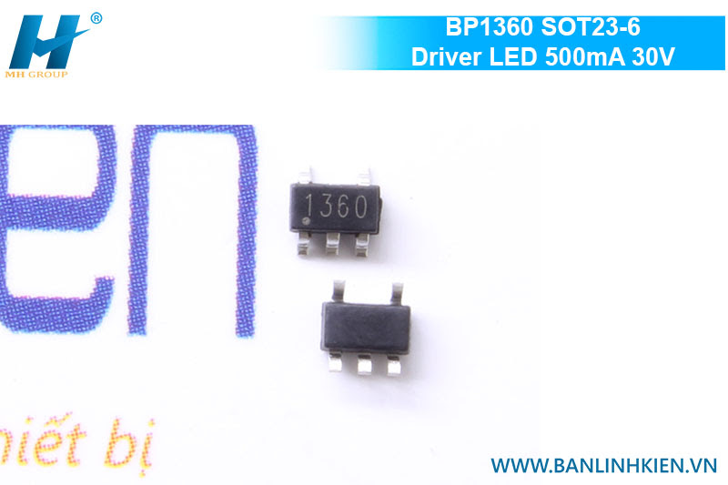 BP1360 SOT23-6 Driver LED 500mA 30V