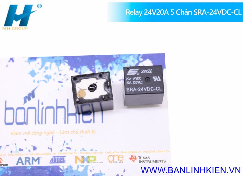 Relay 24V20A 5 Chân SRA-24VDC-CL