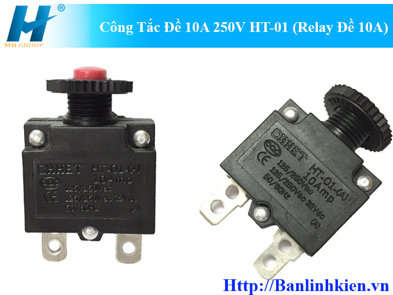 Công Tắc Đề 10A 250V HT-01 (Relay Đề 10A)