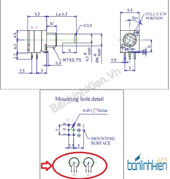 Biến Trở RK097G B10K