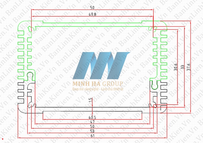 Hộp Nhôm 38x61x80MM