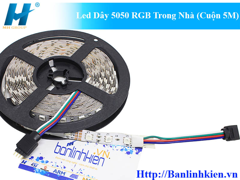 Led Dây 5050 RGB Trong Nhà (Cuộn 5M)