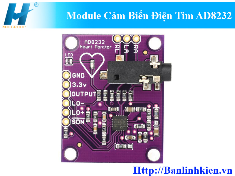 Module Cảm Biến Điện Tim AD8232