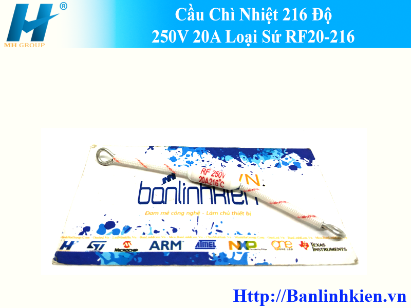 Cầu Chì Nhiệt 216 Độ 250V 20A Loại Sứ RF20-216