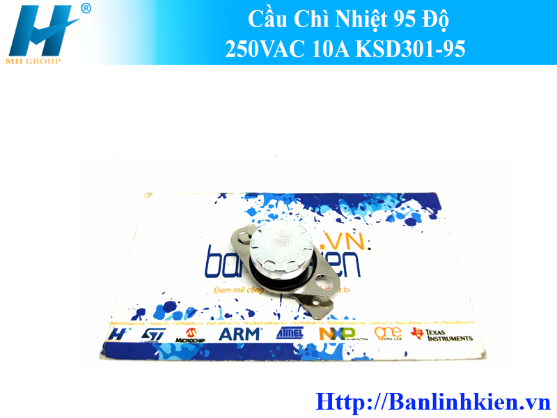 Cầu Chì Nhiệt 95 Độ 250VAC 10A KSD301-95