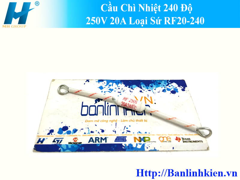 Cầu Chì Nhiệt 240 Độ 250V 20A Loại Sứ RF20-240