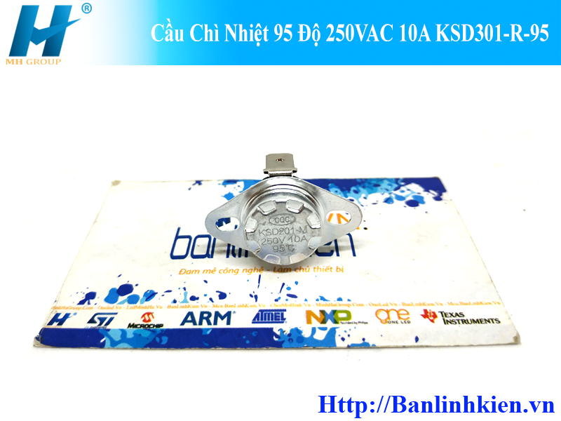 Cầu Chì Nhiệt 95 Độ 250VAC 10A KSD201-R-95