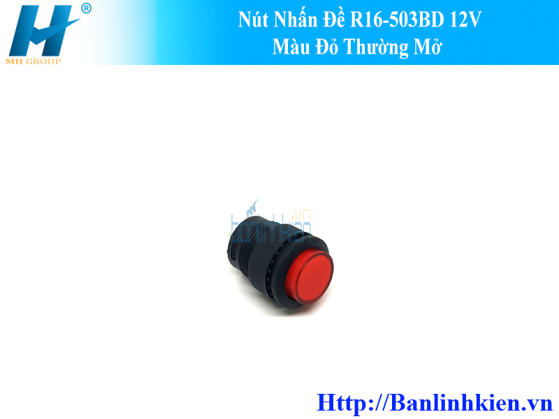 Nút Nhấn Đề R16-503BD 12V Màu Đỏ Thường Mở