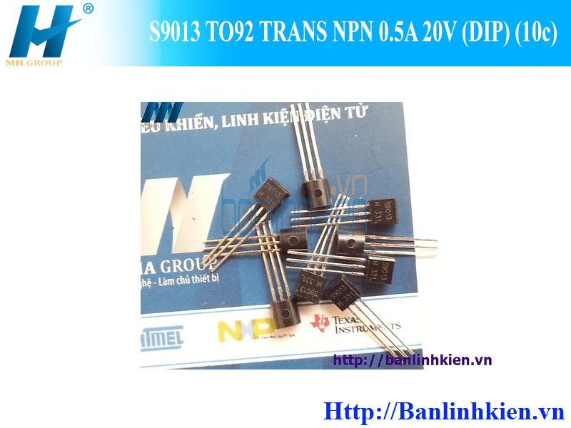S9013 TO92 TRANS NPN 0.5A 20V (DIP) (10c)