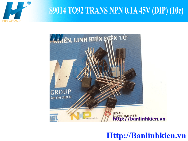S9014 TO92 TRANS NPN 0.1A 45V (DIP) (10c)