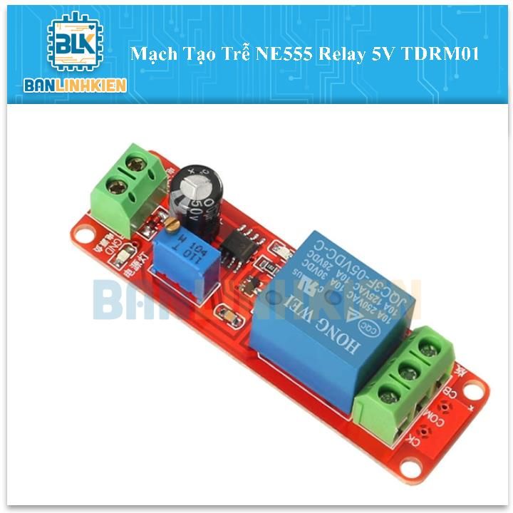 Mạch Tạo Trễ NE555 Relay 5V TDRM01